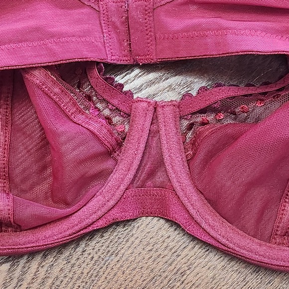 Elomi 38DDD/38F Burgundy red bra - Picture 2 of 9